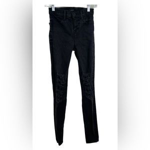 J Brand black distressed jeans size 24